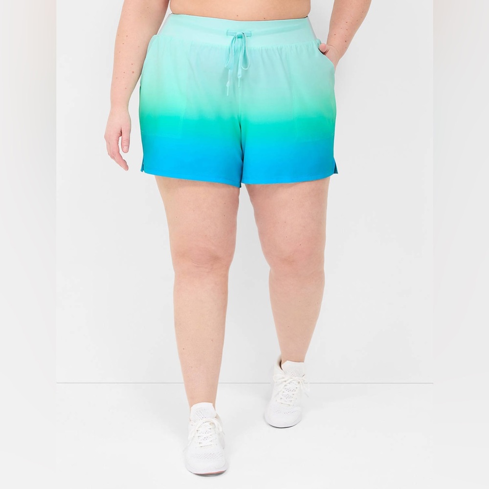 Lane Bryant LIVI Stretch Woven Short Sz 22-24 in Blue Ombré